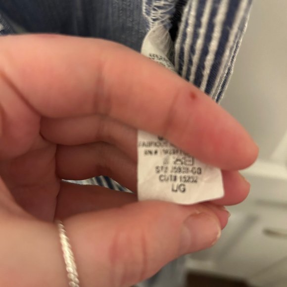 Caution to the Wind Women's Nautical Striped Jumpsuit size Large - Picture 11 of 13